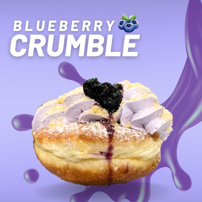 Try Our New Blueberry Crumble Doughnut In Mooroolbark